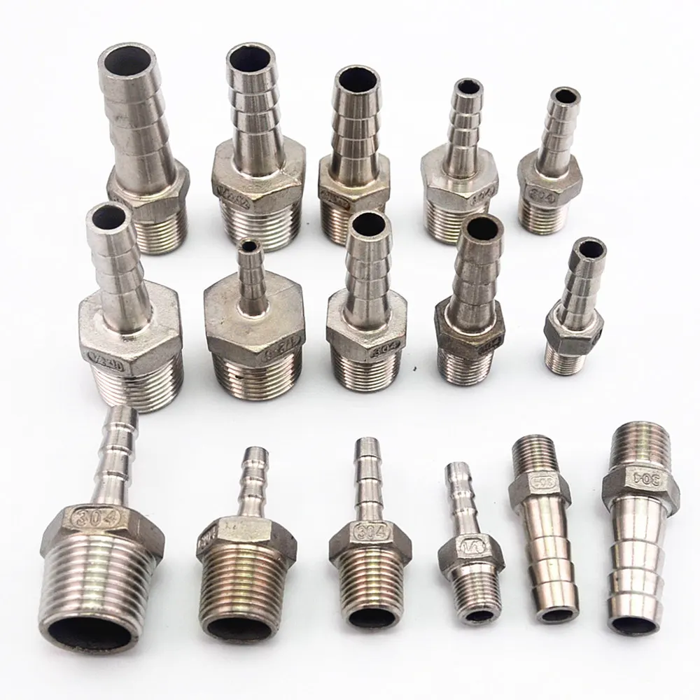 1/8" 1/4" 3/8" 1/2" BSP Male Thread Pipe Fitting to 6 8 10 12mm ID Barb Hose Tail Reducer Fitting Multi Size Stainless Steel 304
1/8" 1/4" 3/8" 1/2" BSP Male Thread Pipe Fitting to 6 8 10 12mm ID Barb Hose Tail Reducer Fitting Multi Size Stainless Steel 304