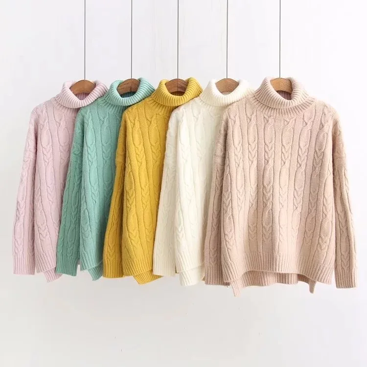 2019 autumn winter Women Knitted Turtleneck Sweater Casual Soft polo-neck Jumper Fashion Slim Femme Elasticity Pullovers
2019 autumn winter Women Knitted Turtleneck Sweater Casual Soft polo-neck Jumper Fashion Slim Femme Elasticity Pullovers