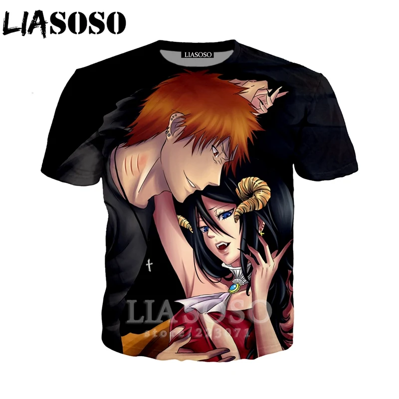 LIASOSO Summer New Men Women Fashion Sweatshirt 3D Print Anime Bleach T Shirt Short Sleeve Hip Hop Top Harajuku Pullover B073-03
LIASOSO Summer New Men Women Fashion Sweatshirt 3D Print Anime Bleach T Shirt Short Sleeve Hip Hop Top Harajuku Pullover B073-03