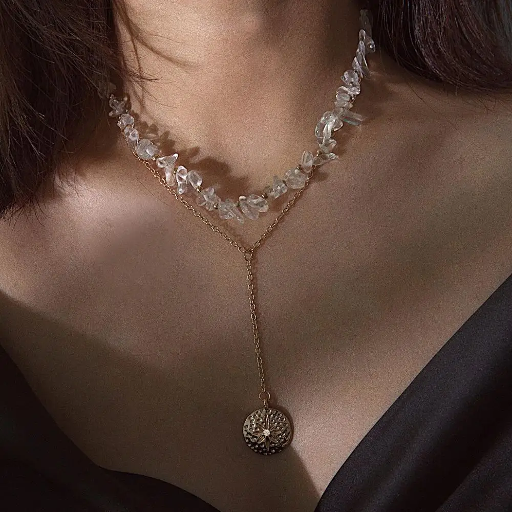 KMVEXO Irregular Transparent Crystal Shell Choker Necklaces for Women 2019 Natural Stone Flower Pendant Necklace Female Jewelry
KMVEXO Irregular Transparent Crystal Shell Choker Necklaces for Women 2019 Natural Stone Flower Pendant Necklace Female Jewelry