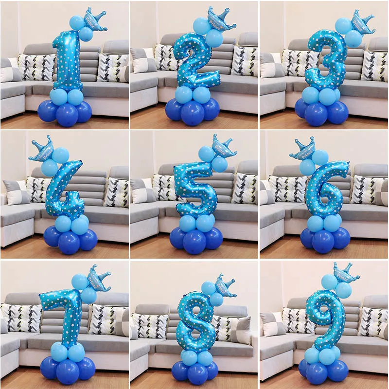 13pcs/set Crown Number foil Balloons Digit Helium Ballons Baby Birthday Party Wedding Decoration Event Party Supplies Show
13pcs/set Crown Number foil Balloons Digit Helium Ballons Baby Birthday Party Wedding Decoration Event Party Supplies Show