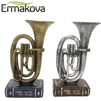 ERMAKOVA Retro Resin Alto Horn with Book Figurine Vintage Horn Miniature Craft Bar Coffee Shop Decorationative Statue Sculpture
ERMAKOVA Retro Resin Alto Horn with Book Figurine Vintage Horn Miniature Craft Bar Coffee Shop Decorationative Statue Sculpture
