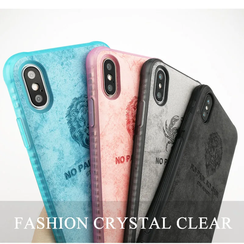 Модный кристально чистый чехол для iphone 7 Чехол 6 6s 8 plus X Xs max XR 3D рельефные