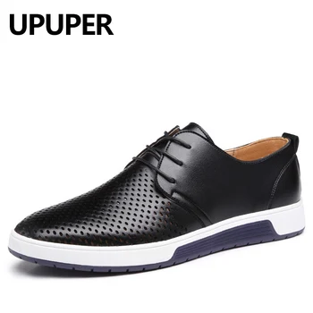 UPUPER Summer Hollow Leather Shoes Men Breathable Holes Luxury Brand Flat Shoes For Men Loafers Casual Shoes Plus Size 37-48
UPUPER Summer Hollow Leather Shoes Men Breathable Holes Luxury Brand Flat Shoes For Men Loafers Casual Shoes Plus Size 37-48