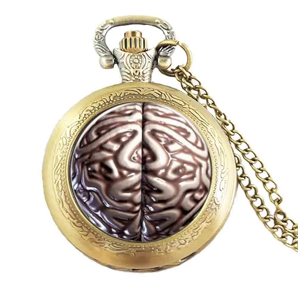 Стимпанк iZombie Brain PSI Symbol Psychology кабошон карманные часы ожерелье стеклянный Доктор