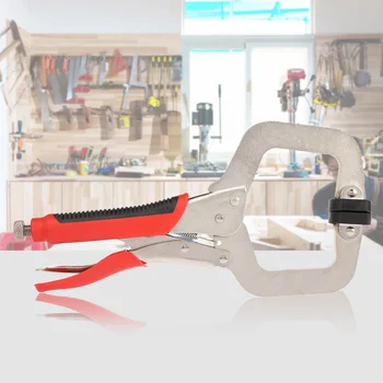 11" inch Face Clamp Locking C-Clamp Pliers Easy Quick Release For Dowelling Jig and Pocket Hole Jig Woodwork Construction Joint
11" inch Face Clamp Locking C-Clamp Pliers Easy Quick Release For Dowelling Jig and Pocket Hole Jig Woodwork Construction Joint