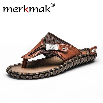 merkmak Men Summer Rome Flip Flop Beach Slipper Comfortable Open Toe Slipper fashion flat Genuine Leather Slider 38-48 Drop Ship
merkmak Men Summer Rome Flip Flop Beach Slipper Comfortable Open Toe Slipper fashion flat Genuine Leather Slider 38-48 Drop Ship
