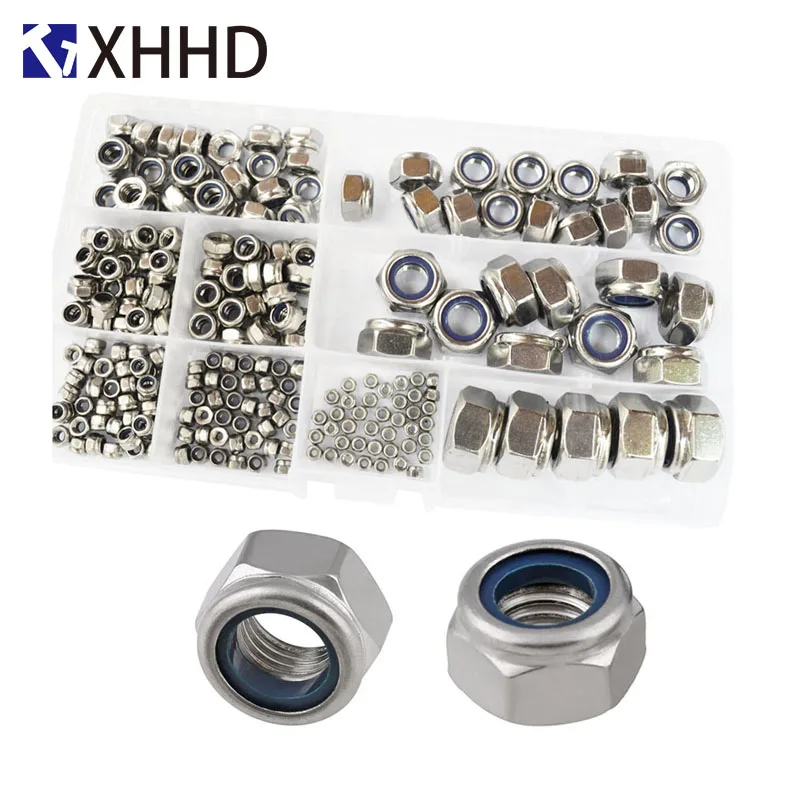 Hex Nylon Lock Nut Metric Thread Locknut Insert Nut Hexagon Self-locking Nutsert 304 Stainless Steel Set Assortment Kit M2-M12
Hex Nylon Lock Nut Metric Thread Locknut Insert Nut Hexagon Self-locking Nutsert 304 Stainless Steel Set Assortment Kit M2-M12