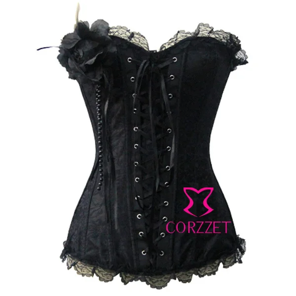 New Lace Satin Gothic Corset Burlesque Overbust Bustier Top Sexy Lingerie Corpete Corselet S-2XL 4 Colors Black/Red/Purple/White
New Lace Satin Gothic Corset Burlesque Overbust Bustier Top Sexy Lingerie Corpete Corselet S-2XL 4 Colors Black/Red/Purple/White