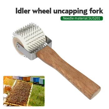 Idler wheel uncapping fork Gear Bee Honeycomb Rake Needle Roller Honey Extracting Tool Beekeeping Supplies Tools
Idler wheel uncapping fork Gear Bee Honeycomb Rake Needle Roller Honey Extracting Tool Beekeeping Supplies Tools