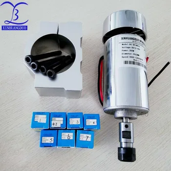 Air-cooled 300W DC spindle motor 12-48VDC ER11 3.175mm 52mm mounting bracket fixture ER11 Spring Collet Set 7Pcs
Air-cooled 300W DC spindle motor 12-48VDC ER11 3.175mm 52mm mounting bracket fixture ER11 Spring Collet Set 7Pcs