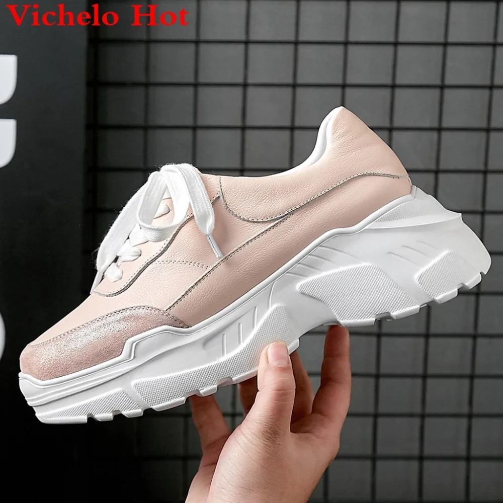 Vichelo Hot natural leather high bottom lace up comfortable sneakers round toe British school ventilated vulcanized shoes L7f8
Vichelo Hot natural leather high bottom lace up comfortable sneakers round toe British school ventilated vulcanized shoes L7f8