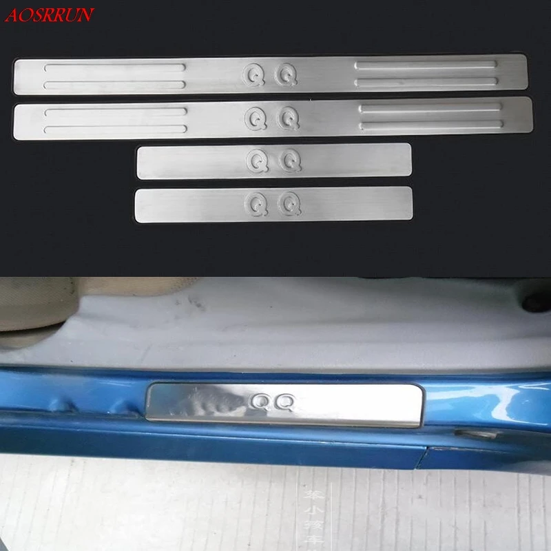 For Chery QQ 2003-2012 Stainless Steel Door Sill Strip Welcome Pedal Trim Auto Car-Styling Stickers car Accessories
For Chery QQ 2003-2012 Stainless Steel Door Sill Strip Welcome Pedal Trim Auto Car-Styling Stickers car Accessories