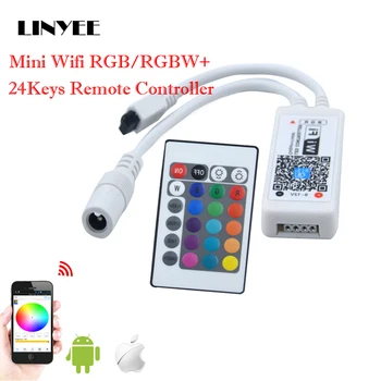 DC 5V - 24V Mini Bluetooth / WiFi LED RGB / RGBW Controller iOS Android APP 24Key IR Remote Controler for 3528 5050 LED Strip
DC 5V - 24V Mini Bluetooth / WiFi LED RGB / RGBW Controller iOS Android APP 24Key IR Remote Controler for 3528 5050 LED Strip