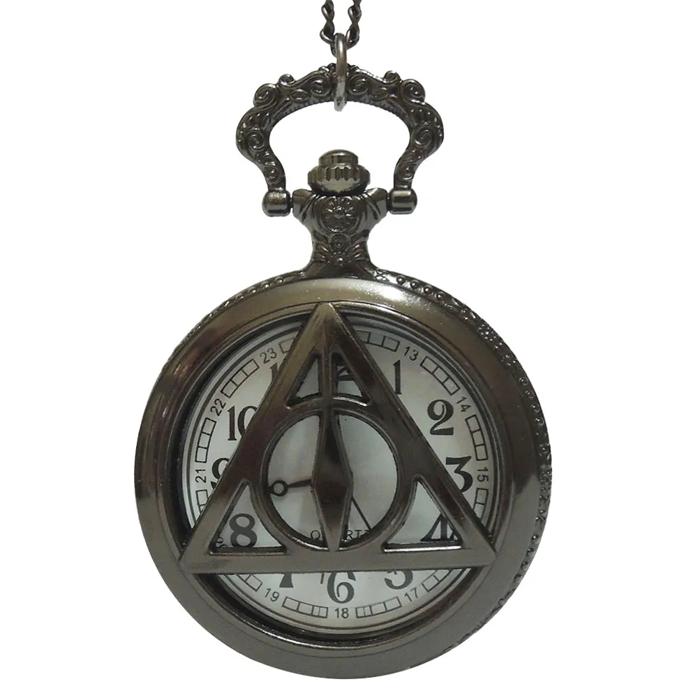 Vintage Black Harry Potter Deathly Hallows Quartz Pocket Watch Analog Pendant Necklace Mens Womens Watches Gift Montre Reloj
Vintage Black Harry Potter Deathly Hallows Quartz Pocket Watch Analog Pendant Necklace Mens Womens Watches Gift Montre Reloj