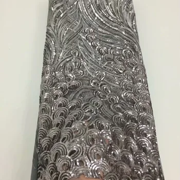 High Quality 2019 African French Net Lace Fabric with Grey Sequins French Tulle Lace Embroidery Lace Material for Women Dress
High Quality 2019 African French Net Lace Fabric with Grey Sequins French Tulle Lace Embroidery Lace Material for Women Dress