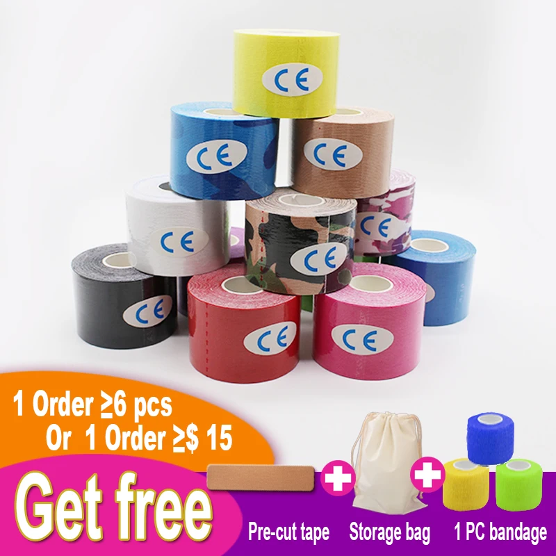 5cm x 5m Kinesiology Tapes Elastic Bandage Cotton Adhesive Fitness Tape Sport Injury Muscle tape knee Protector bandage
5cm x 5m Kinesiology Tapes Elastic Bandage Cotton Adhesive Fitness Tape Sport Injury Muscle tape knee Protector bandage