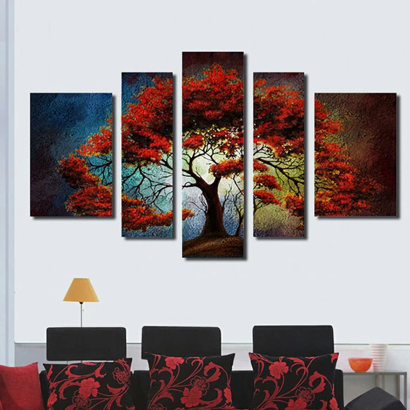 Red Leave Tree Diamonds Painting Wall Decor Living Room 5Pcs Canvas Painting Full Drill Cross Stitch Diamond Embroidery Painting
Red Leave Tree Diamonds Painting Wall Decor Living Room 5Pcs Canvas Painting Full Drill Cross Stitch Diamond Embroidery Painting