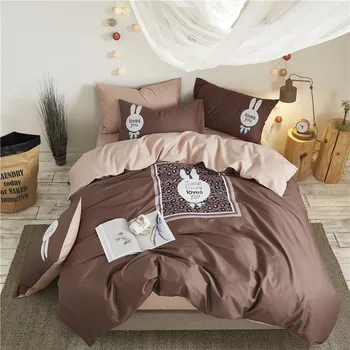 Lovely rabbit embroidery 4pcs Bedding Set 100% Cotton Bed Cover Bed Sheet Duvet Cover Pillowcase the Size can be customized
Lovely rabbit embroidery 4pcs Bedding Set 100% Cotton Bed Cover Bed Sheet Duvet Cover Pillowcase the Size can be customized