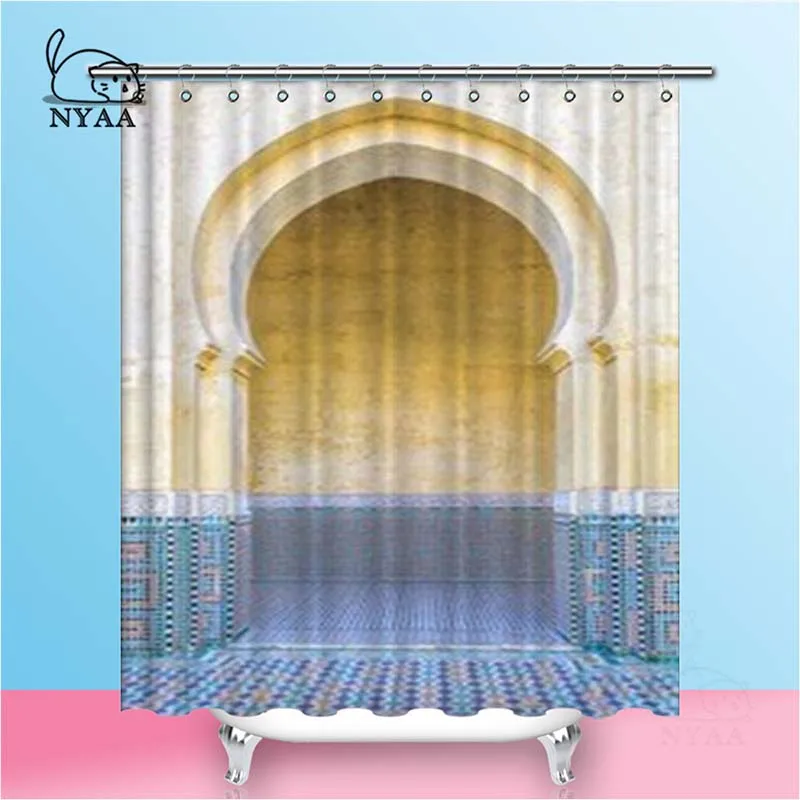 Nyaa Oriental Arch Morocco Shower Curtains Old Waterproof Polyester Fabric Bathroom Curtains For Home Decor
Nyaa Oriental Arch Morocco Shower Curtains Old Waterproof Polyester Fabric Bathroom Curtains For Home Decor