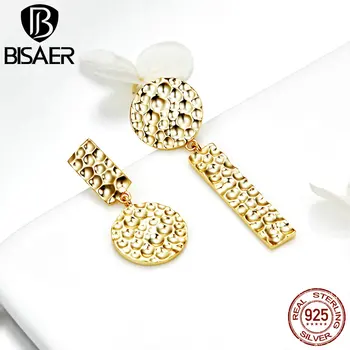 BISAER Fashion 925 Sterling Silver Gold Color Geometric Round Circle Stud Earrings for Women Fashion Earrings Jewelry ECE533
BISAER Fashion 925 Sterling Silver Gold Color Geometric Round Circle Stud Earrings for Women Fashion Earrings Jewelry ECE533