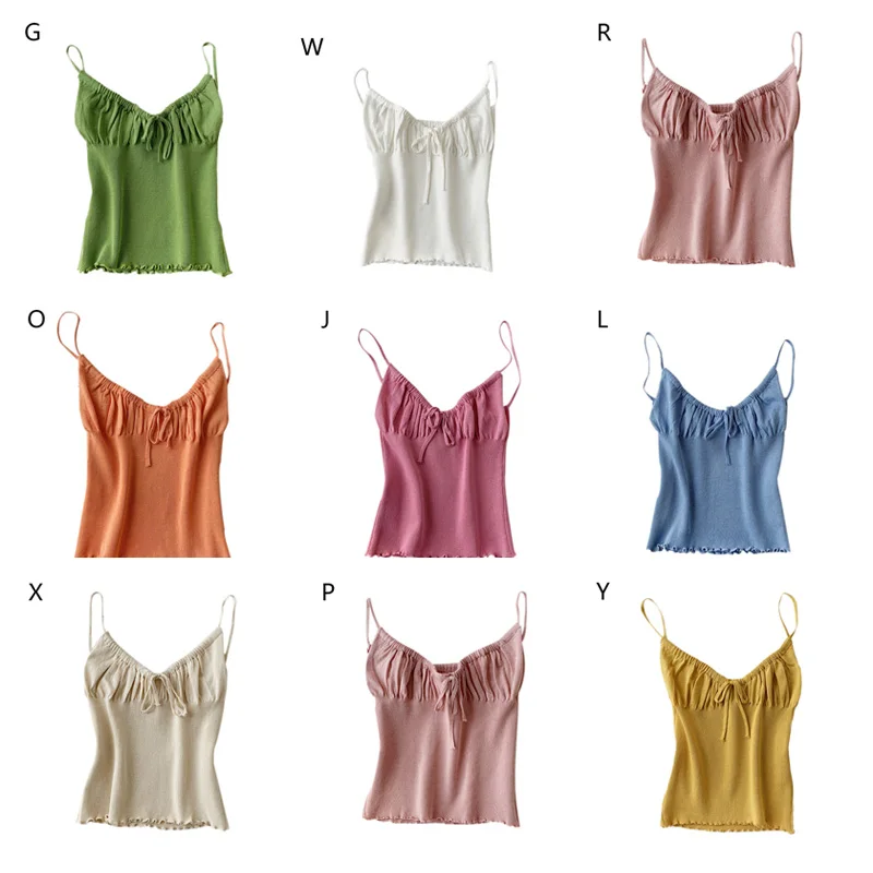 2019 New Summer Strapless Halter Camisole Sexy V-Neck Sleeveless Tassel Camisoles Solid Knitted Women's Vest Tops
2019 New Summer Strapless Halter Camisole Sexy V-Neck Sleeveless Tassel Camisoles Solid Knitted Women's Vest Tops