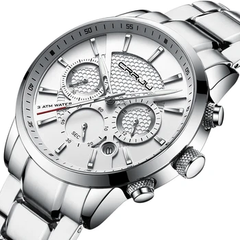 Top Luxury Brand CRRJU New Chronograph Men Sport Quartz Watch Stainless Steel Business Watch Men Leisure Clock Relogio Masculino
Top Luxury Brand CRRJU New Chronograph Men Sport Quartz Watch Stainless Steel Business Watch Men Leisure Clock Relogio Masculino