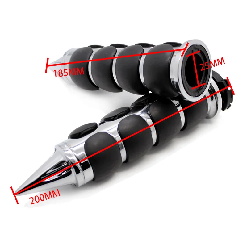 ROAOPP Motorcycle Hand Grips 25MM Handlebar One Pair For Harley Street Glide Kawasaki Vulcan 800 900 1500 1600 2000 Classic VN