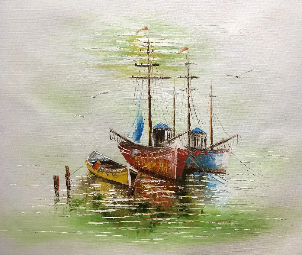 Hand Painted Modern Oil Painting on Canvas Painting Sailing Ship Over Wavng Water Canvas Painting Wall Pictures for Living Room
Hand Painted Modern Oil Painting on Canvas Painting Sailing Ship Over Wavng Water Canvas Painting Wall Pictures for Living Room