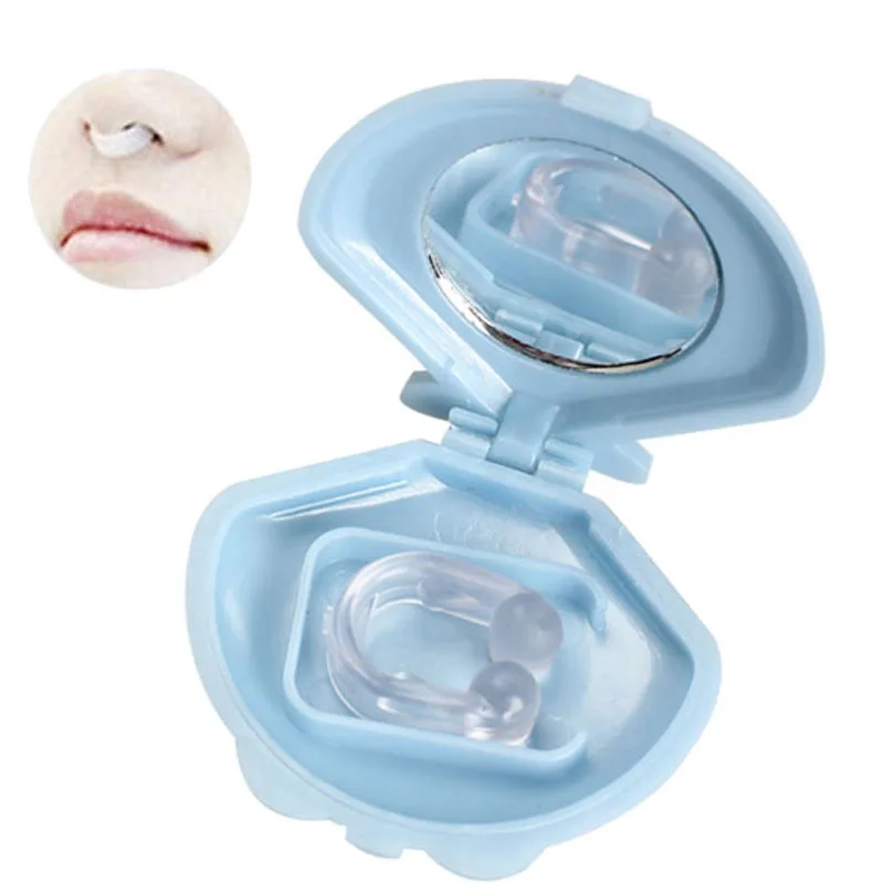 Image Hot Sale Silicon Stop Snoring Nose Clip Anti Snore Sleep Apnea Help Aid Device Tray Free Shipping