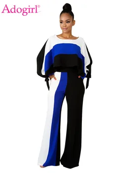 Adogirl Stripe Color Patchwork Women Two Piece Set Elegant Bow Tie Long Sleeve Cape Crop Top + Wide Leg Pants Two Piece Set
Adogirl Stripe Color Patchwork Women Two Piece Set Elegant Bow Tie Long Sleeve Cape Crop Top + Wide Leg Pants Two Piece Set