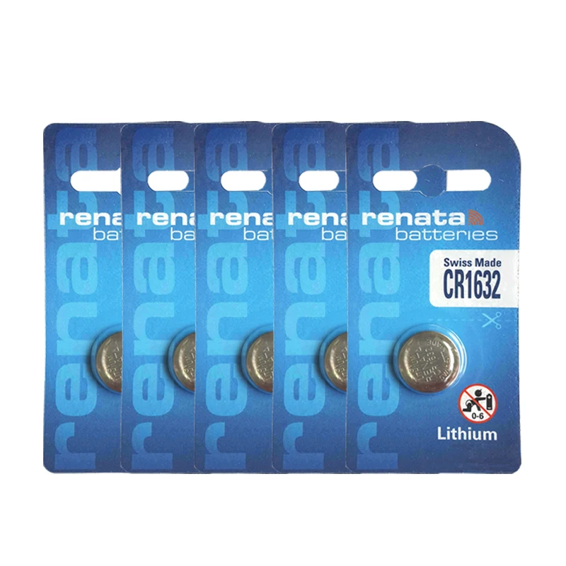 Renata 5pcs/lot CR1632 Long Standing 3V Lithium Button Cell Coin Batteries For Toy | Электроника