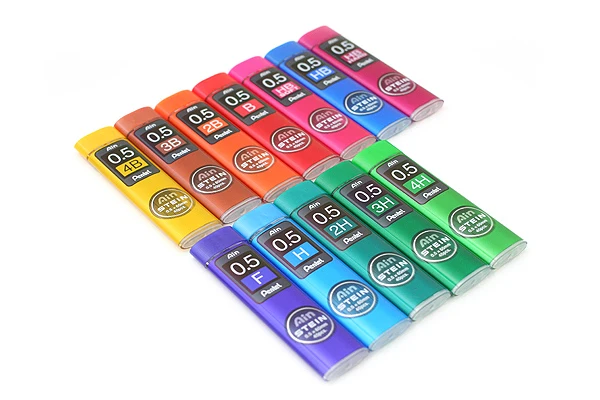 Pentel 4 Tubes/lot Stein Enhanced Silica Pencil Lead - 0.5*60 mm - 2H,H, HB, B, 2B, 3B, 4B For Mechanical Pencils Writing
Pentel 4 Tubes/lot Stein Enhanced Silica Pencil Lead - 0.5*60 mm - 2H,H, HB, B, 2B, 3B, 4B For Mechanical Pencils Writing