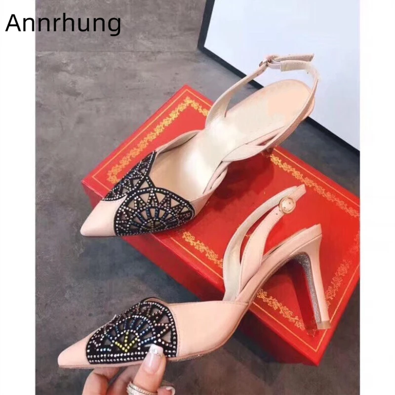 Elegant Rhinestone Decor Hollow Sandals Women Concise Pointed Toe Thin High Heels Cut Outs Summer Shoes Woman Sandalias Mujer
Elegant Rhinestone Decor Hollow Sandals Women Concise Pointed Toe Thin High Heels Cut Outs Summer Shoes Woman Sandalias Mujer