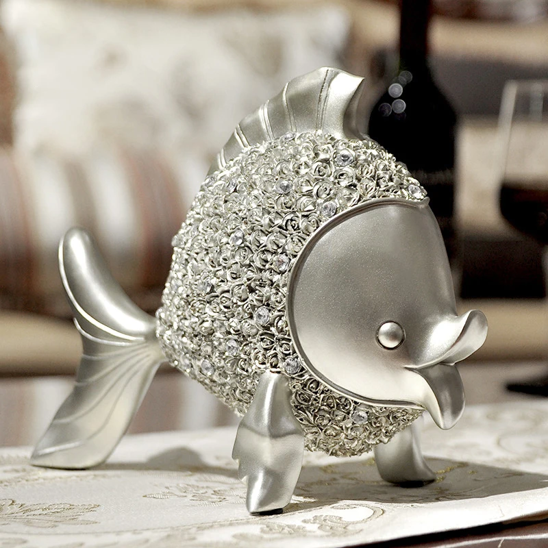 Resin Fish Figurines Art Crafts European Home Furnishings Decoration Livingroom TV Cabinet Ornaments Wedding Christmas gift
Resin Fish Figurines Art Crafts European Home Furnishings Decoration Livingroom TV Cabinet Ornaments Wedding Christmas gift