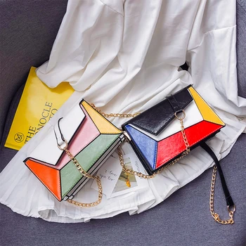 Patchwork Women Messenger Bag Fashion Chains Color Block Women Single Shoulder Bags Geometric Panelled Females Crossbody Bag INS
Patchwork Women Messenger Bag Fashion Chains Color Block Women Single Shoulder Bags Geometric Panelled Females Crossbody Bag INS