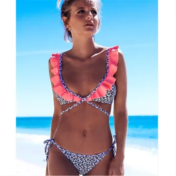 Ruffles 2018 Hot Sale Women Sexy Bikini Set Leopard Push up Padded Bandage Swimwear Bathing Suit Biquini
Ruffles 2018 Hot Sale Women Sexy Bikini Set Leopard Push up Padded Bandage Swimwear Bathing Suit Biquini