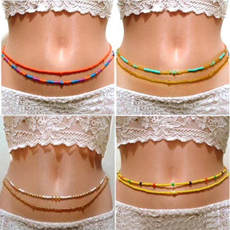 2019 Summer Double Bead Belly Waist Chains Women Sexy Bikini Beach Body Chain Strand Charms Vintage Waistband Bohemia Jewelry
2019 Summer Double Bead Belly Waist Chains Women Sexy Bikini Beach Body Chain Strand Charms Vintage Waistband Bohemia Jewelry