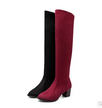 2016 Spring and Autumn new women's boots with knee-high boots in the rough with frosted suede high boots
2016 Spring and Autumn new women's boots with knee-high boots in the rough with frosted suede high boots