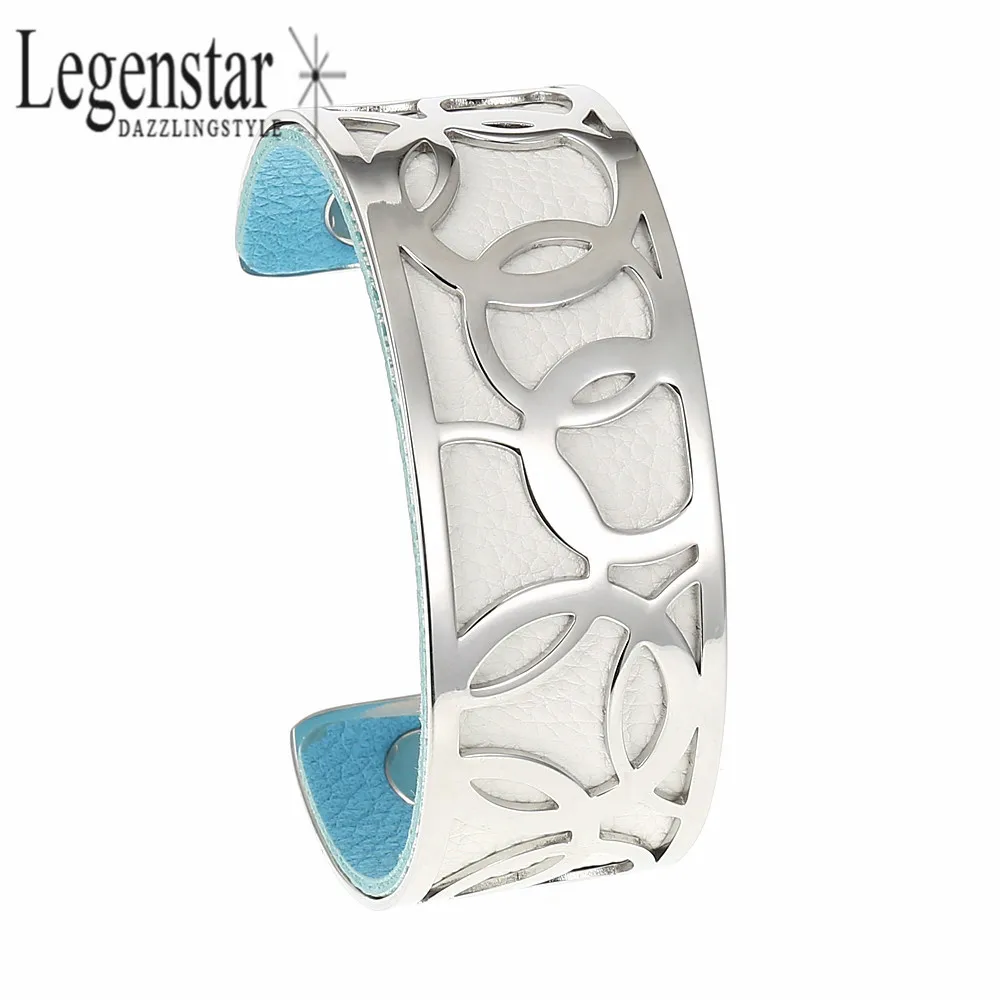 Legenstar 25mm Hoop Personality Bracelets & Bangles for Women Jewelry Stainless Steel Argent Wrap Bangle Leather Pulseiras
Legenstar 25mm Hoop Personality Bracelets & Bangles for Women Jewelry Stainless Steel Argent Wrap Bangle Leather Pulseiras