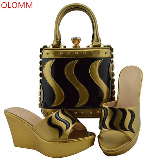 OLOMM Italian Shoes with Matching Bags Latest Gold Color Shoes and Bag Set African Sets Nigerian Women Wedding Shoes .Y-45
OLOMM Italian Shoes with Matching Bags Latest Gold Color Shoes and Bag Set African Sets Nigerian Women Wedding Shoes .Y-45
