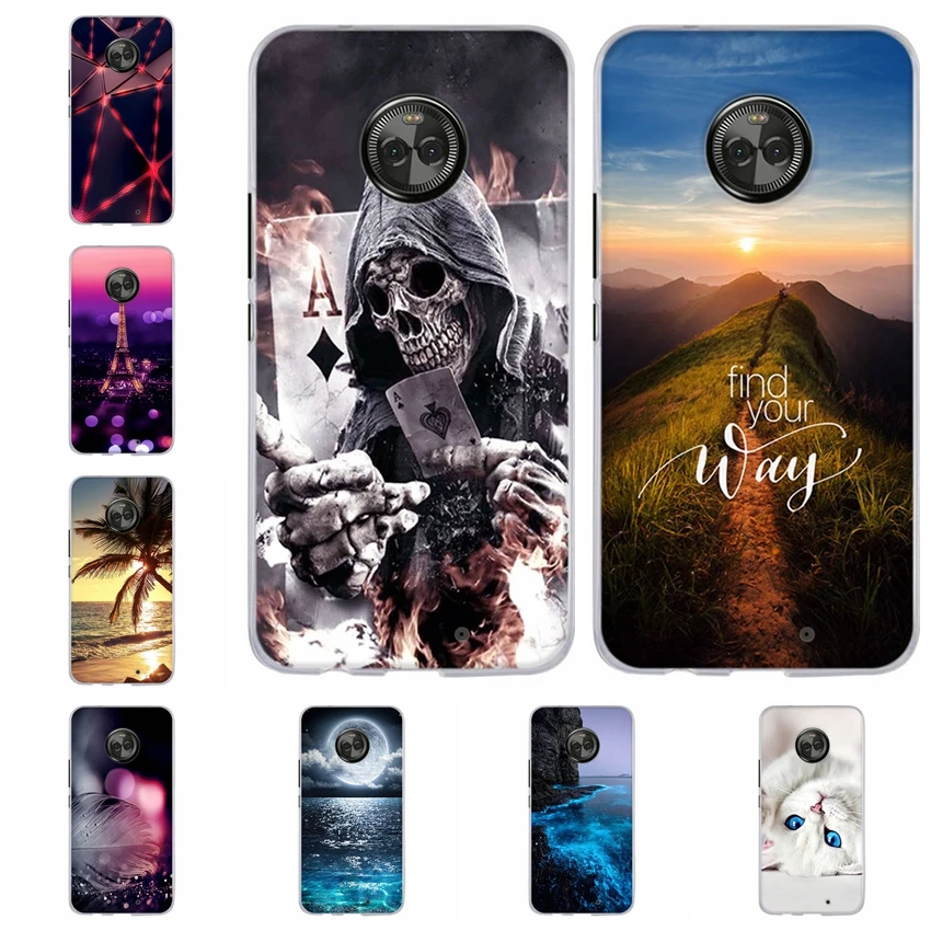 Мягкий тонкий чехол из ТПУ с 3D рисунком для Motorola Moto X4 XT1900 X 2017 (4-го поколения)