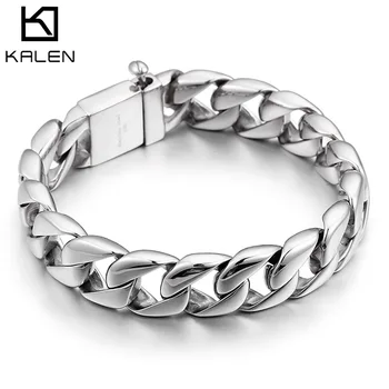 Kalen Trendy 22cm Long Link Chain Bracelet Men High Polished Stainless Steel Hand Chain Brecelet Male Fashion Jewelry Gifts
Kalen Trendy 22cm Long Link Chain Bracelet Men High Polished Stainless Steel Hand Chain Brecelet Male Fashion Jewelry Gifts