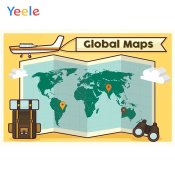 Yeele Global Map Airplane Clouds Trunk Telescope Trip Photography Backgrounds Customized Photographic Backdrops for Photo Studio
Yeele Global Map Airplane Clouds Trunk Telescope Trip Photography Backgrounds Customized Photographic Backdrops for Photo Studio