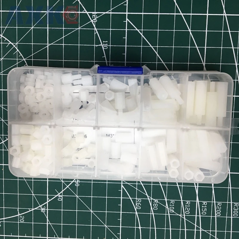 AXK 200pcs Nylon M-F Hex Standoff Spacers /Screw /Nut Assortment Kits with Plastic Box Set M3*6/10/15/20
AXK 200pcs Nylon M-F Hex Standoff Spacers /Screw /Nut Assortment Kits with Plastic Box Set M3*6/10/15/20