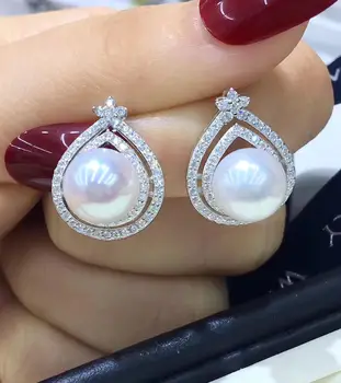 Fashion 925 Silver Pearl Earrings Charm Lovely Earrings Setting Finding Jewelry Parts Fittings Women's Accessories for Beads
Fashion 925 Silver Pearl Earrings Charm Lovely Earrings Setting Finding Jewelry Parts Fittings Women's Accessories for Beads