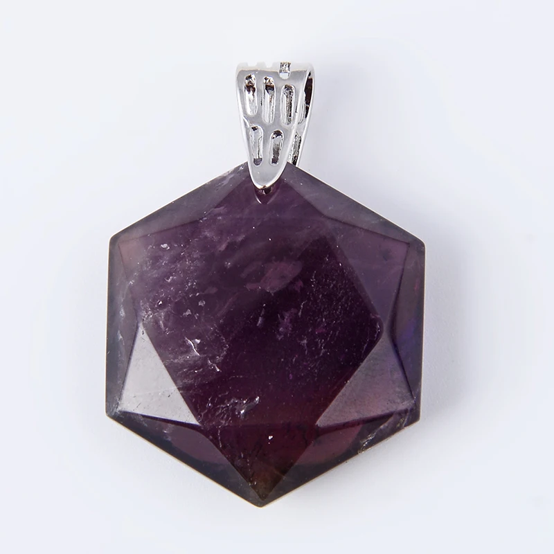 New Faceted Cubic Hexagonal Natural Stone Pendants for Necklaces Blue Sand Purple Quartz Charm Chakra Reiki Women Men Jewelry
New Faceted Cubic Hexagonal Natural Stone Pendants for Necklaces Blue Sand Purple Quartz Charm Chakra Reiki Women Men Jewelry