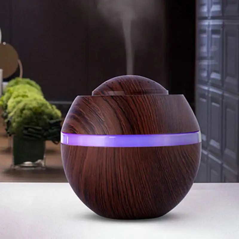 USB Ultrasonic Air Humidifier Aroma Essential Oil With Wood Grain 7 Color LED Night Light For Office Home 500 ML
USB Ultrasonic Air Humidifier Aroma Essential Oil With Wood Grain 7 Color LED Night Light For Office Home 500 ML