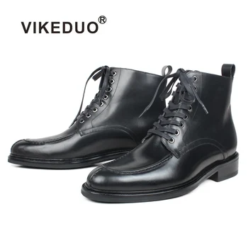 Vikeduo Black Fur Lining Ankle Boots For Men Genuine Calf Leather Lace-Up Mans Footwear Handmade Blake Winter Warm Shoes Male
Vikeduo Black Fur Lining Ankle Boots For Men Genuine Calf Leather Lace-Up Mans Footwear Handmade Blake Winter Warm Shoes Male