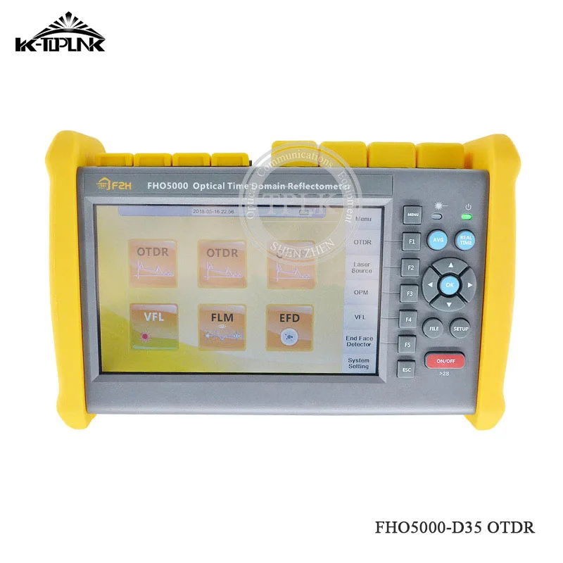 OTDR FHO5000-D35 Optical Time-Domain Reflectometer 1310/1550nm 35/33dB Built-in VFL&power meter(PM)&laser source(LS)&Optical eye
OTDR FHO5000-D35 Optical Time-Domain Reflectometer 1310/1550nm 35/33dB Built-in VFL&power meter(PM)&laser source(LS)&Optical eye